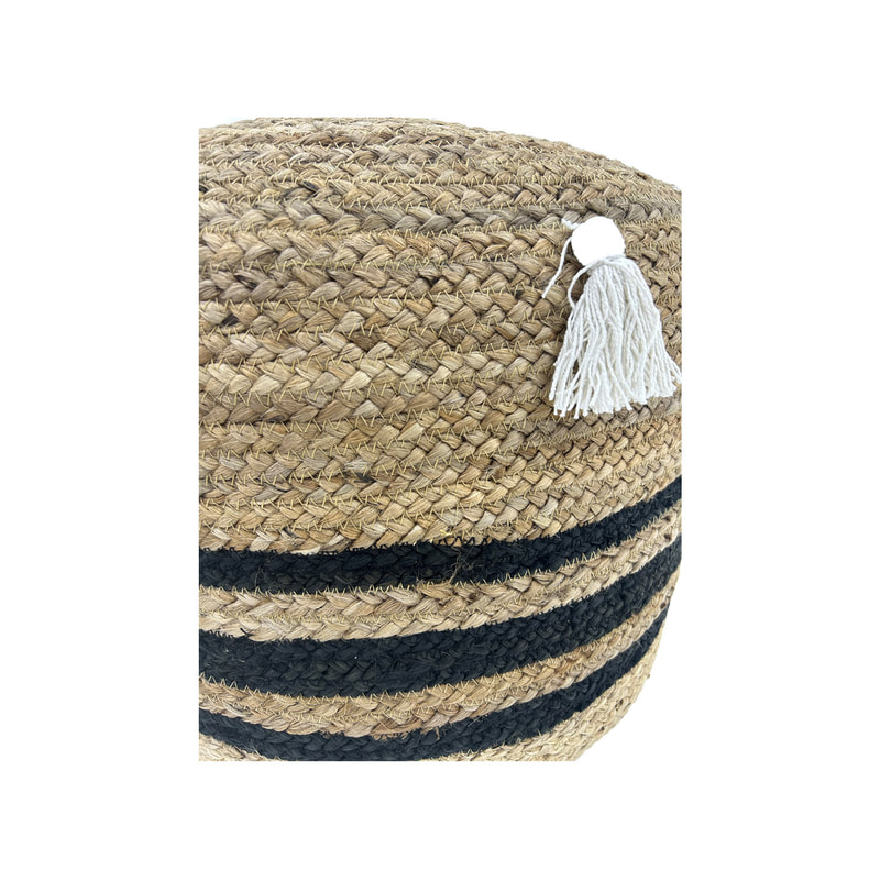 F-PF125-NT Tuti handmade pouffe in natural jute 