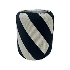 Criss Pouffe - Natural + Black F-PF127-BI