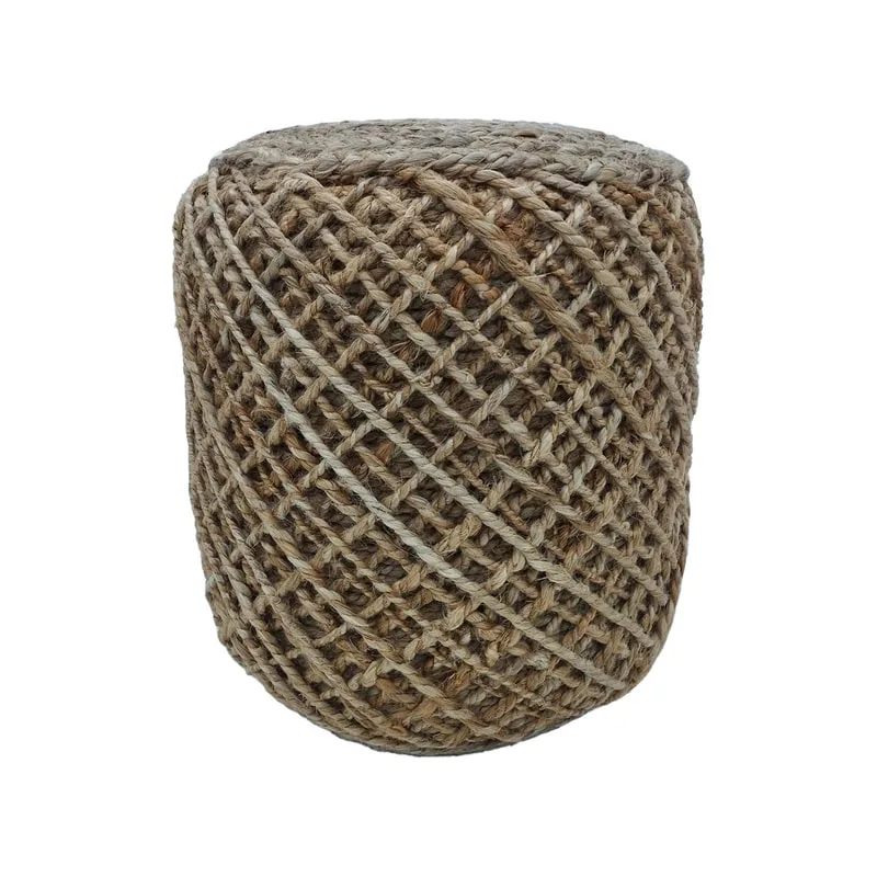 F-PF130-NT Raven pouffe in natural jute 