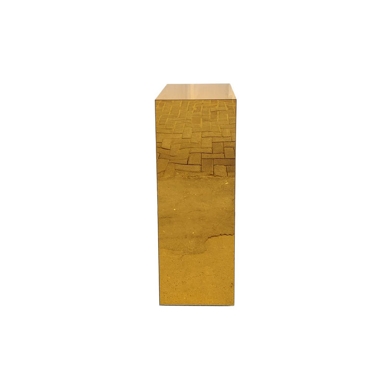 F-PN120-GD Type 17 Plinth in gold mirror