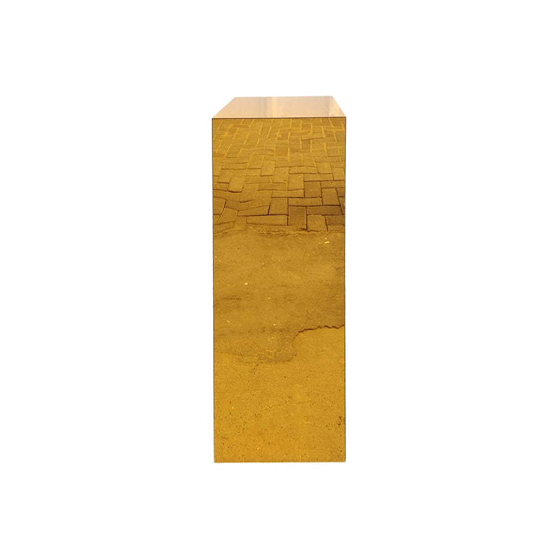 F-PN121-GD Type 18 Plinth in gold mirror
