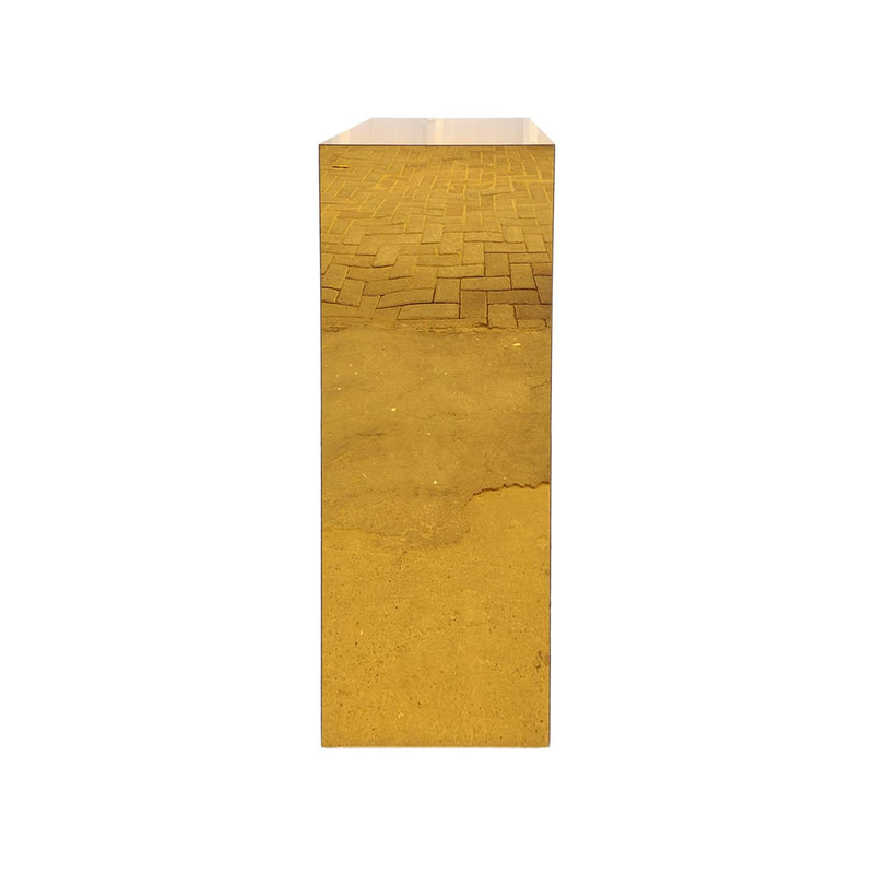 F-PN122-GD Type 19 Plinth in gold mirror
