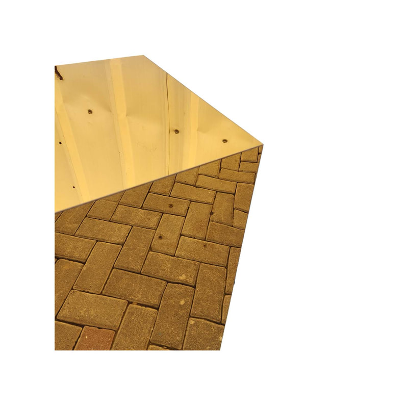 F-PN122-GD Type 19 Plinth in gold mirror