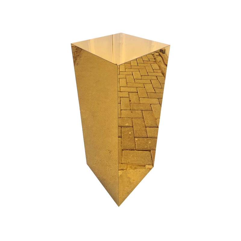 F-PN122-GD Type 19 Plinth in gold mirror