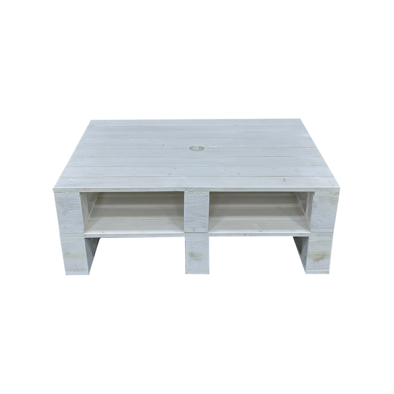 F-PP103-WH Type 3 Pallet table in white paint finish