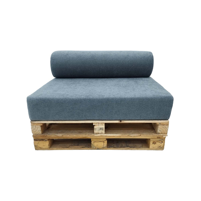 F-PP301-DG Type 1 Pallet sofa with dark grey cushion