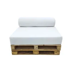 Type 1 Pallet sofa with off-white cushion