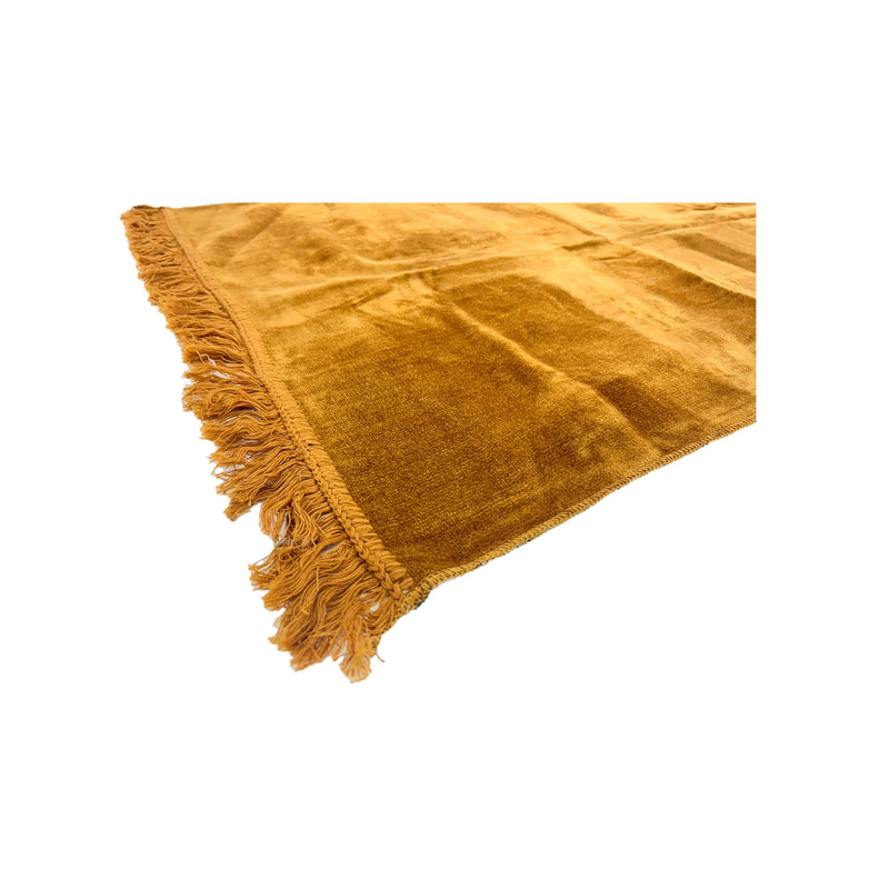F-PR109-GD Moderate prayer mat in gold suede fabric
