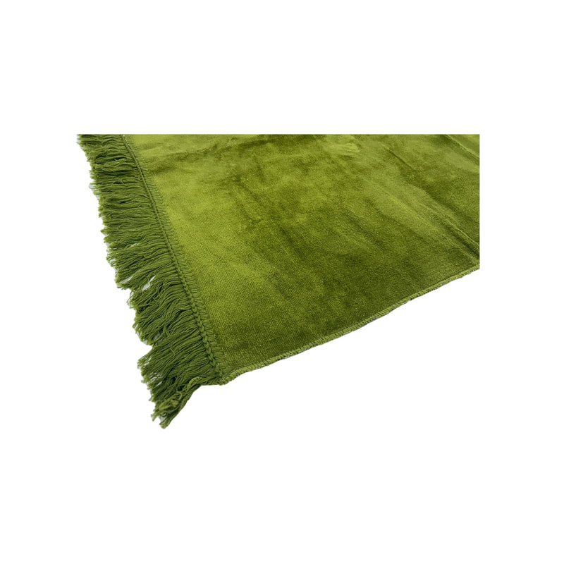 F-PR109-OG Moderate prayer mat in olive green suede fabric