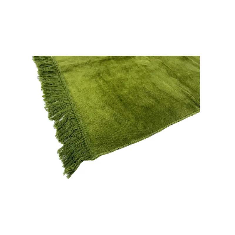 F-PR109-OG Moderate prayer mat in olive green suede fabric