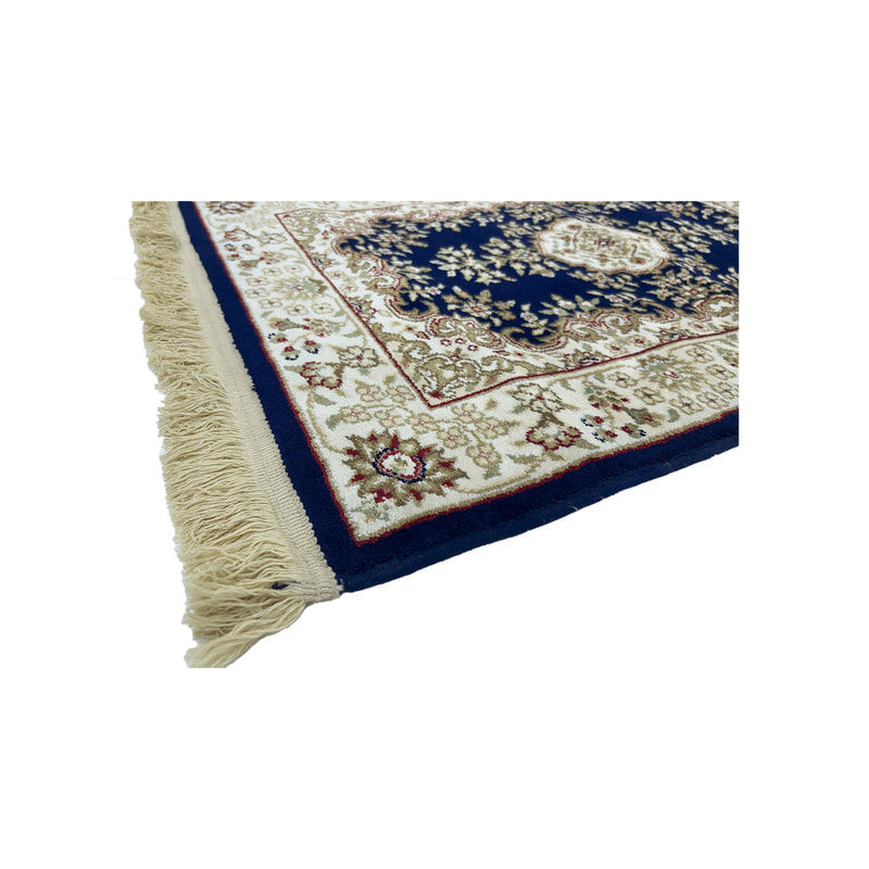 F-PR121-BG Reem prayer mat with black and pale gold arabic pattern