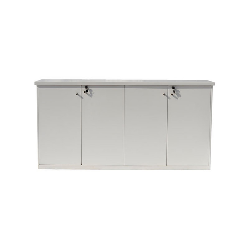 F-RC104-WH Type 4 reception counter in white with lockable cabinets
