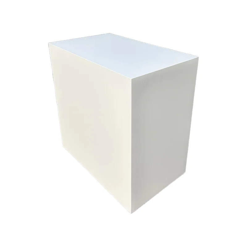 F-RC108-WH Type 8 reception counter in white with storage shelves
