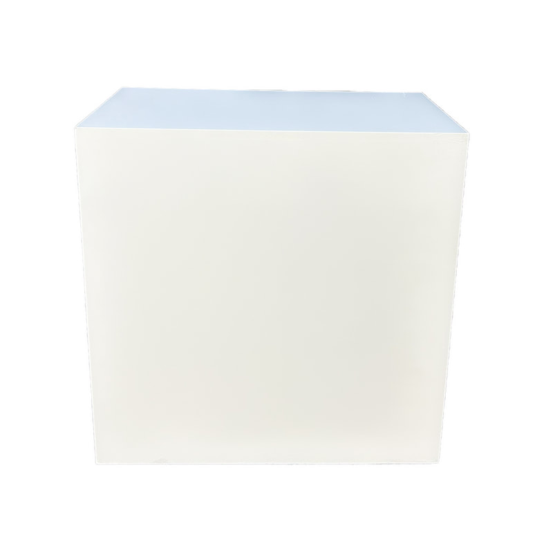F-RC108-WH Type 8 reception counter in white with storage shelves