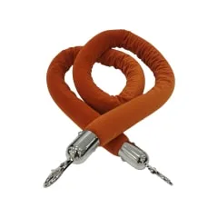 Velvet Rope - Pumpkin Orange / Silver  F-RP111-OR