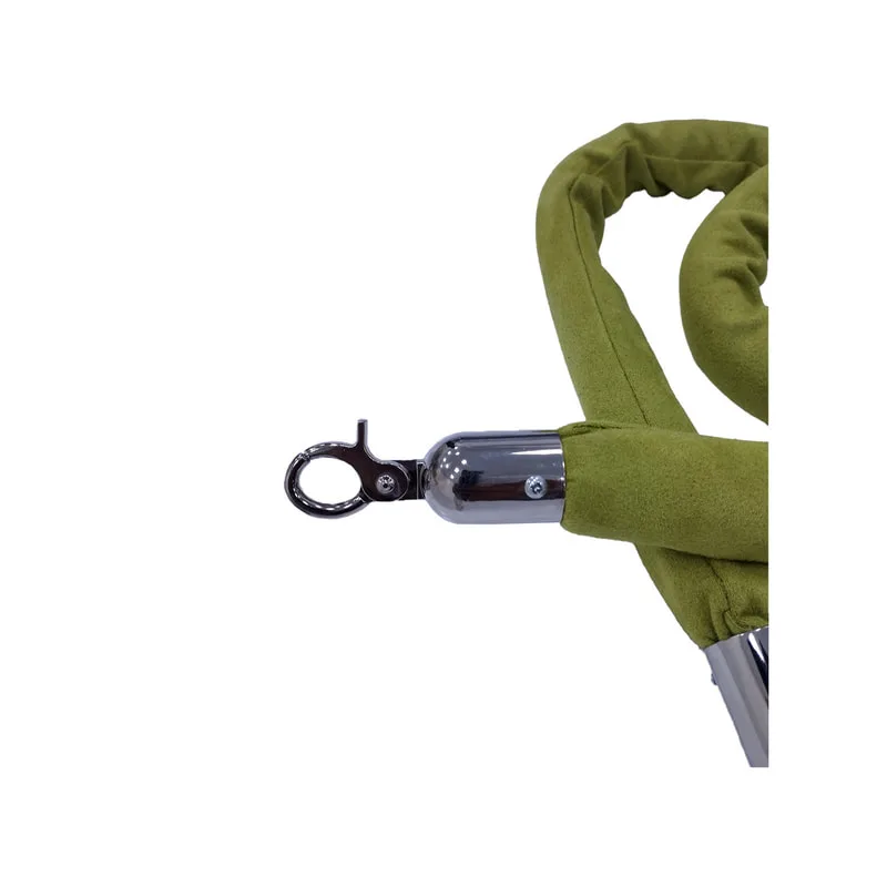 F-RP116-GL - Lime green suede rope with silver metal ends - 1.5m long