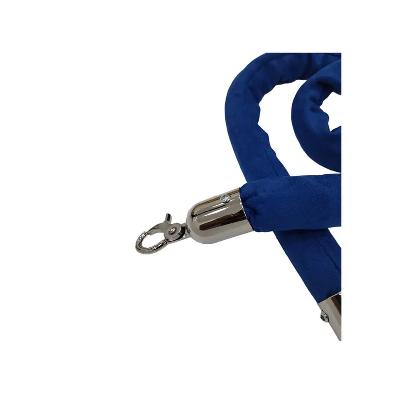 F-RP116-RB - Royal blue suede rope with silver metal ends - 1.5m long