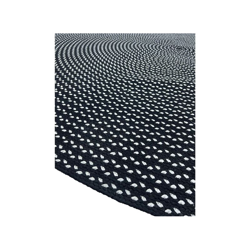 F-RU105-BW Amelia rug in black and white braided cotton 