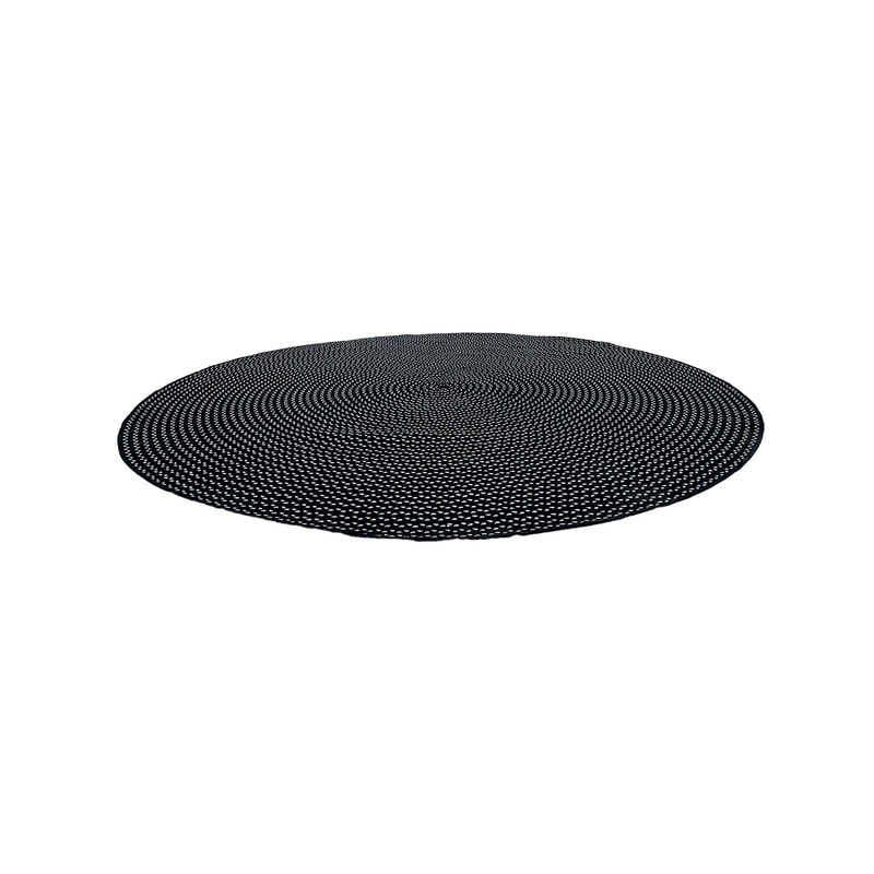 F-RU105-BW Amelia rug in black and white braided cotton 