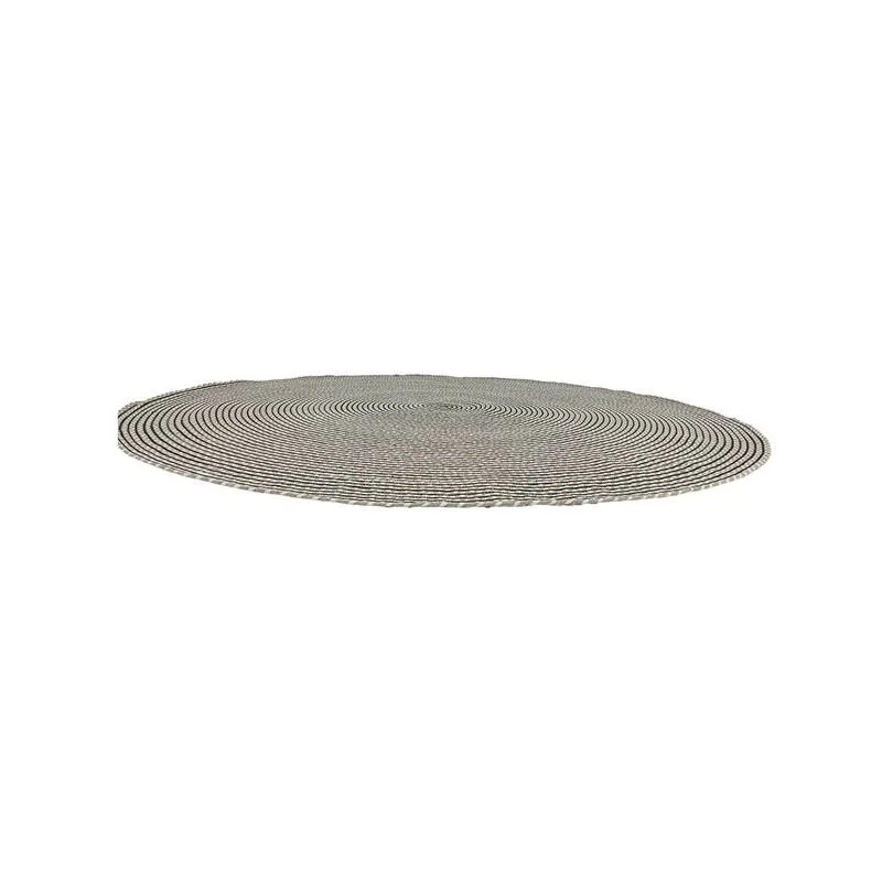 F-RU106-NB Ansa rug in natural, black and white braided cotton