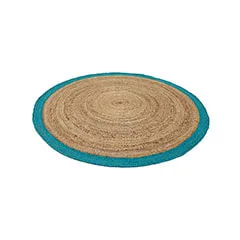Wilma Rug - Natural + Turquoise ​F-RU108-TQ