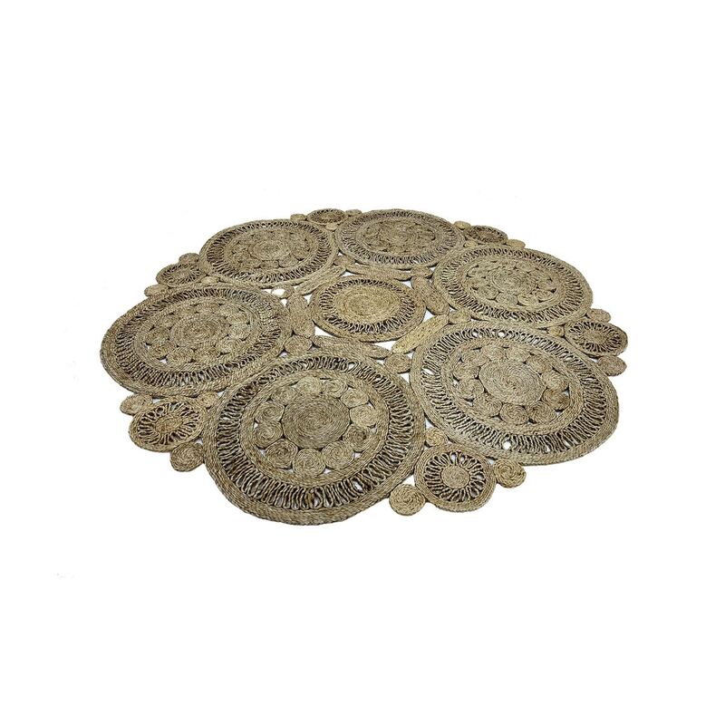 F-RU110-NT Ayrah rug in natural braided jute