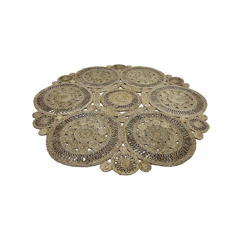 F-RU110-NT Ayrah rug in natural braided jute