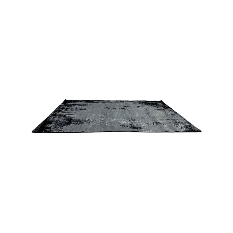 F-RU160-BW Hohman black + white patterned rug