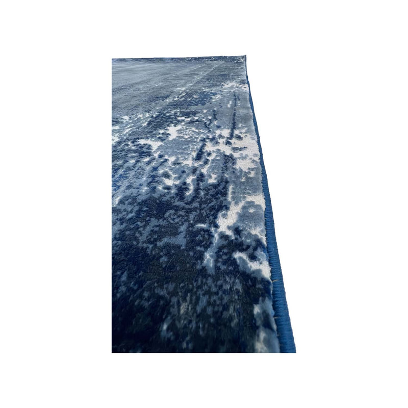 F-RU162-MB Sole midnight blue patterned rug