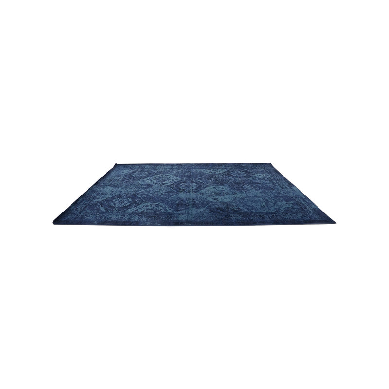 F-RU162-MB Sole midnight blue patterned rug