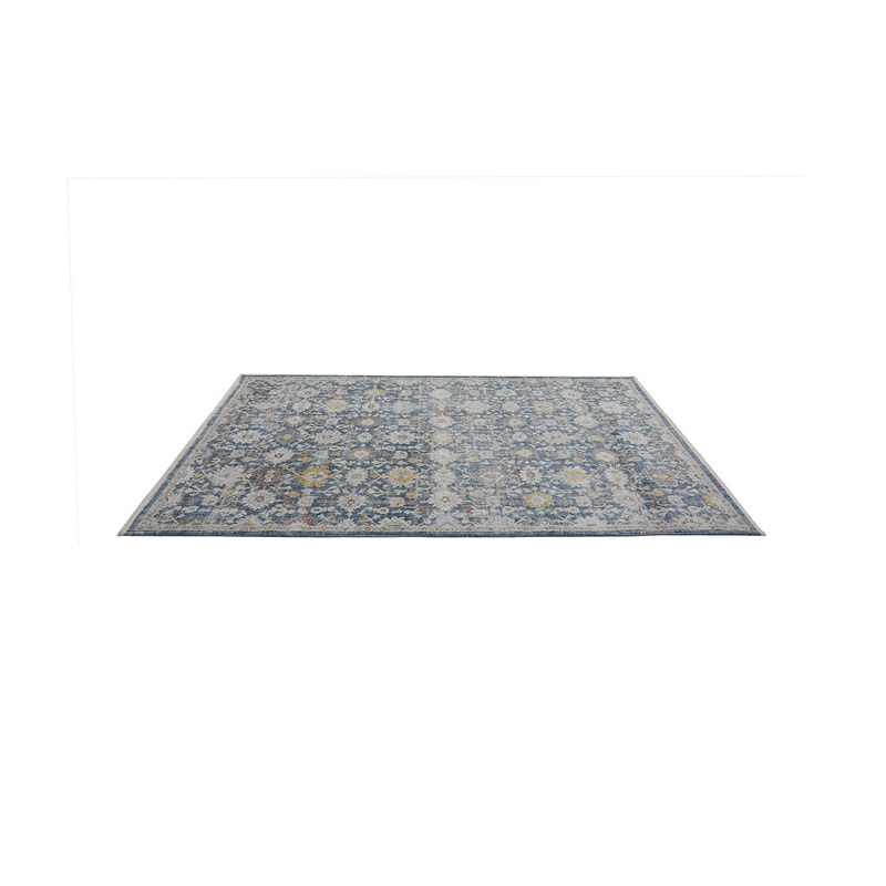 F-RU164-MC Chenille multi-coloured patterned rug