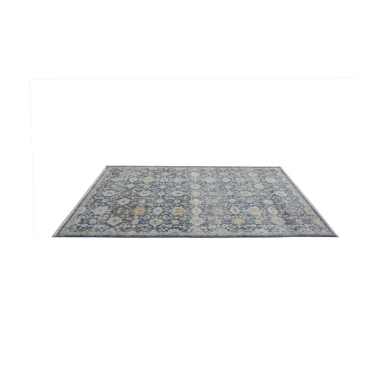 F-RU164-MC Chenille multi-coloured patterned rug
