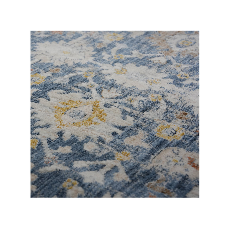 F-RU164-MC Chenille multi-coloured patterned rug