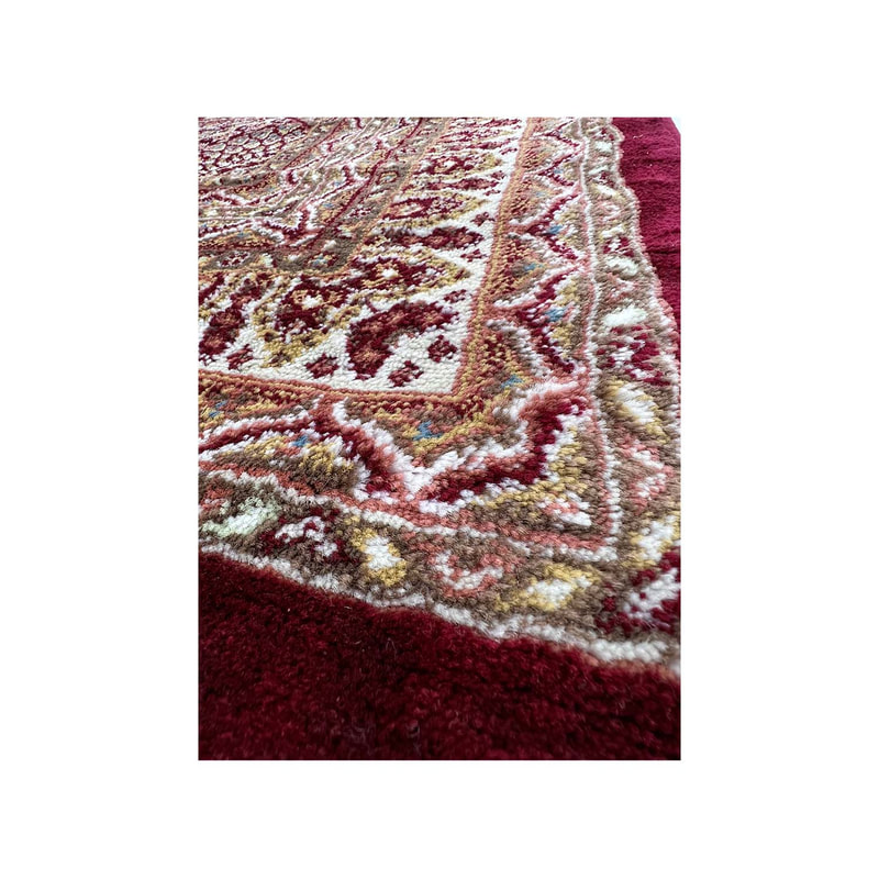 F-RU182-DR Salman rug in dark red with arabic pattern