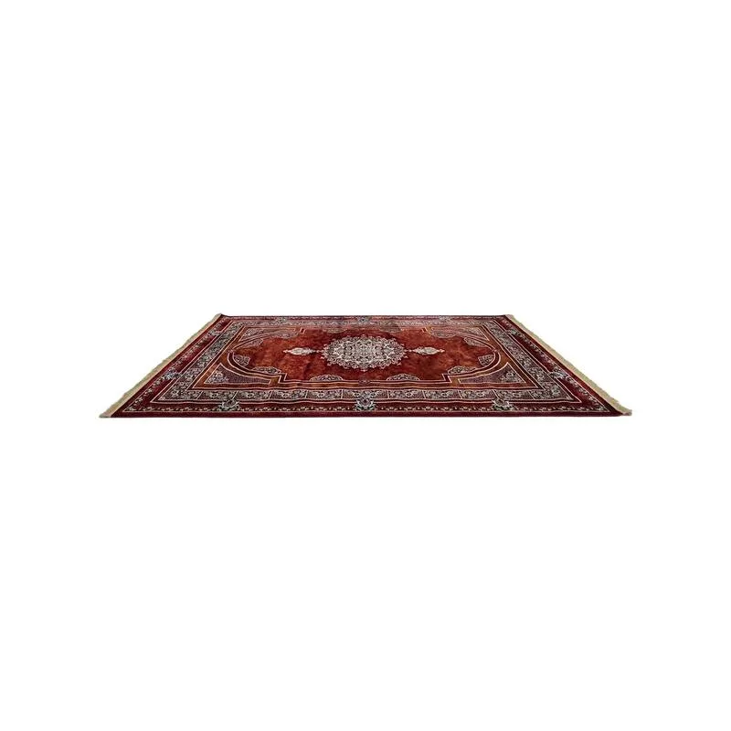 F-RU183-DR Nadia rug in dark red with arabic pattern