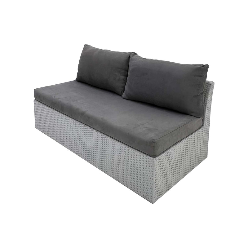 F-SD215-OW Trex double seater sofa in beige rattan