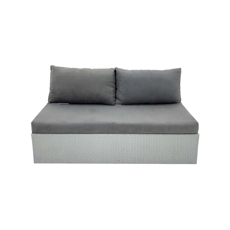 F-SD215-OW Trex double seater sofa in beige rattan