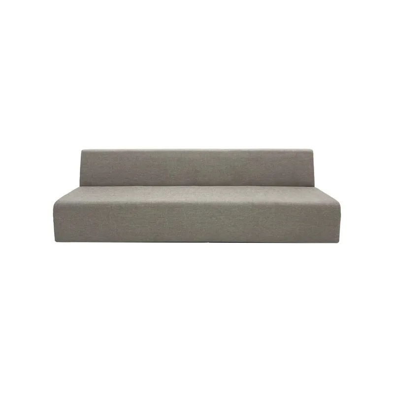 F-SE117-BE Trino four seater sofa in beige fabric with wooden legs