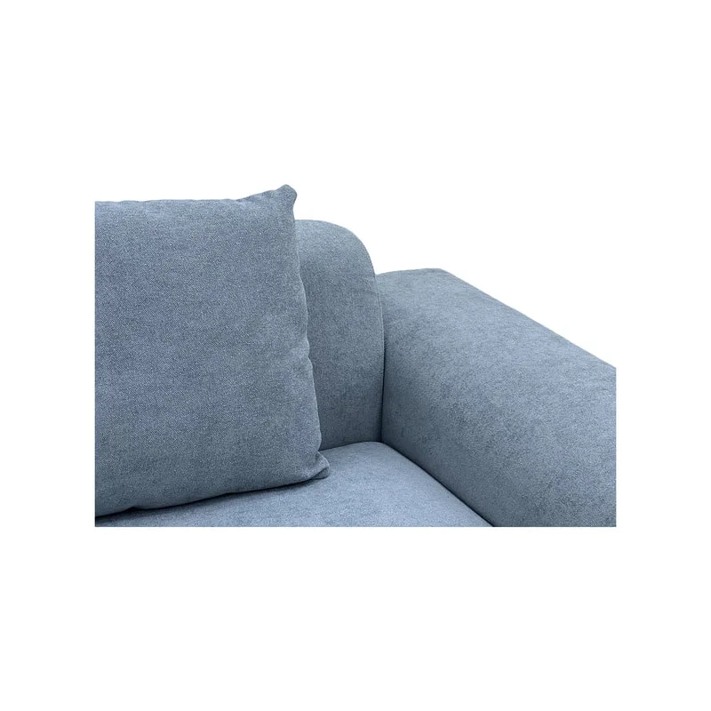 F-SF103-GY Fairfax three seater sofa in mid grey with fabric black legs