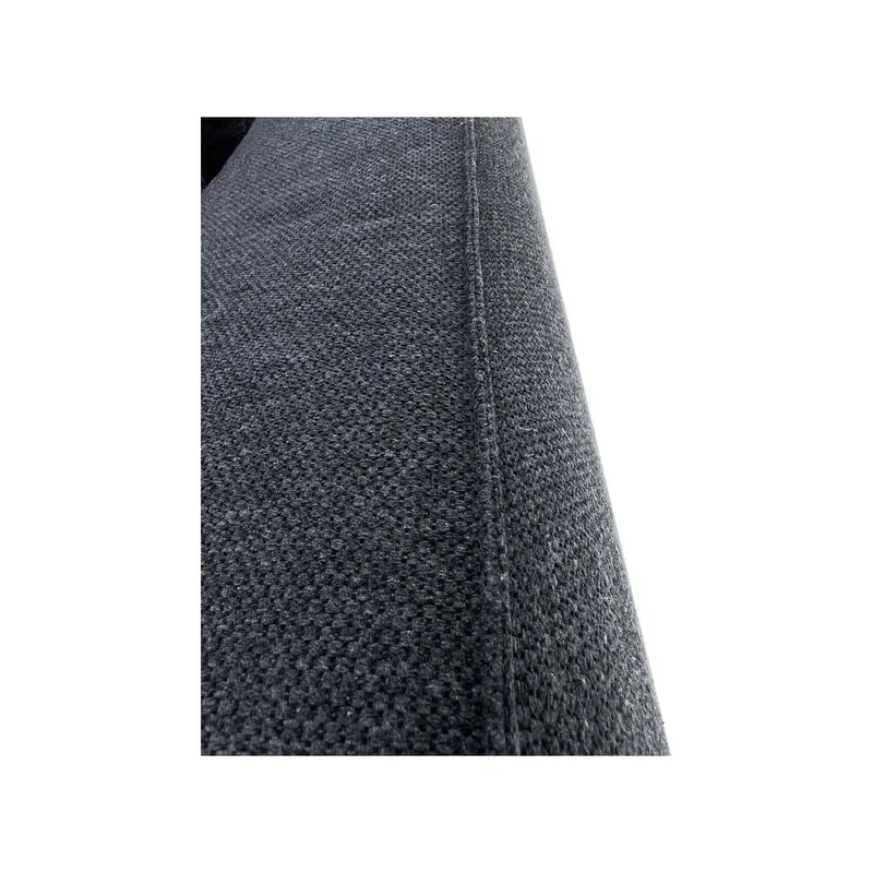 F-SF110-WH Berlin three seater sofa in dark grey fabric with wooden legs