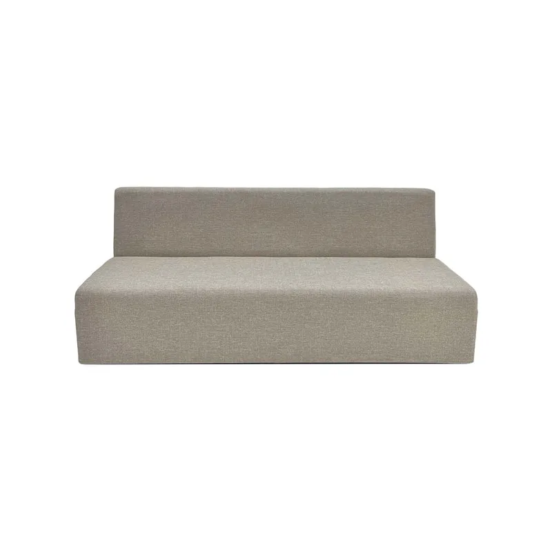 F-SF117-BE Trino three seater sofa in beige fabric with wooden legs