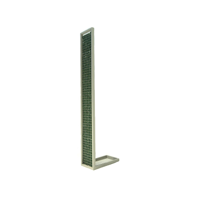 F-SG112-SI Type 12 signage in silver metal frame with artificial greenery