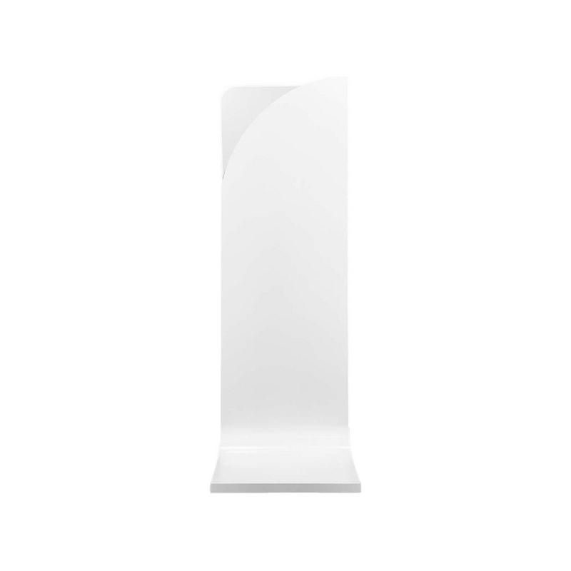 F-SG113-AY Type 13 signage in white paint finish with a curved acrylic panel 