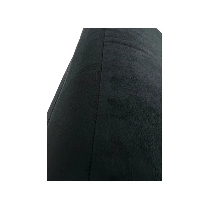 F-SL110-BL Berlin chaise longue in black suede fabric with wooden legs
