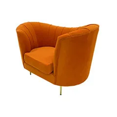 Monroe Single Sofa - Orange F-SN104-PO