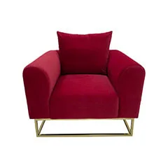 Empire Single Sofa - Dark Red F-SN126-DR