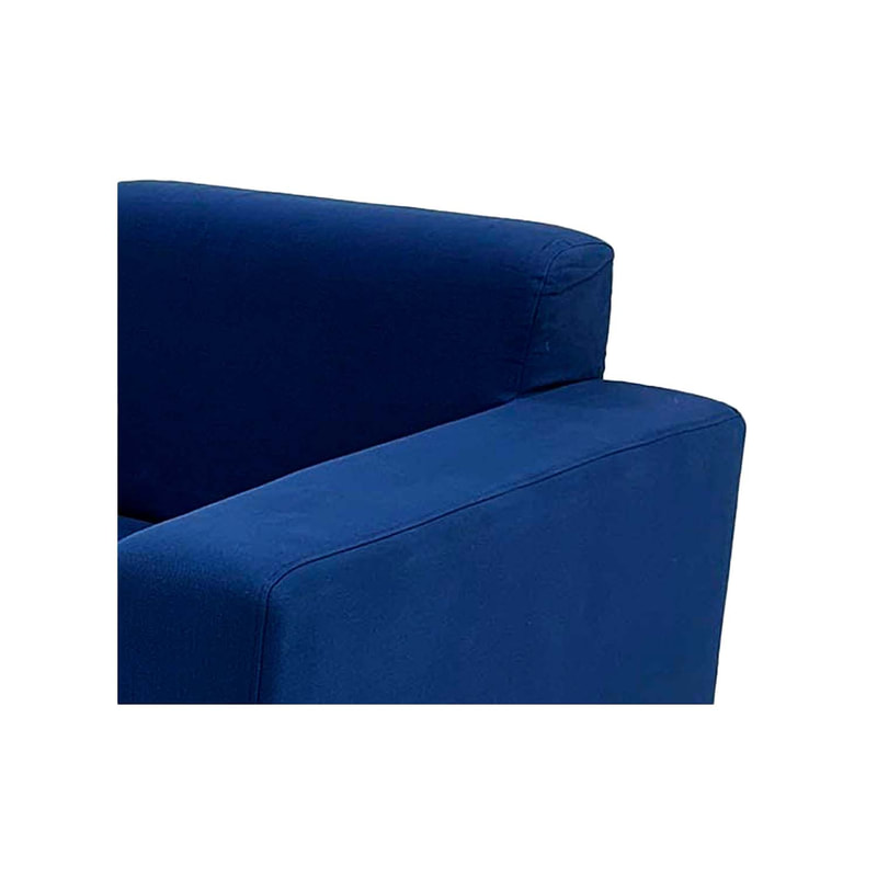 F-SN176-DB Alden club chair in dark blue fabric with armrests