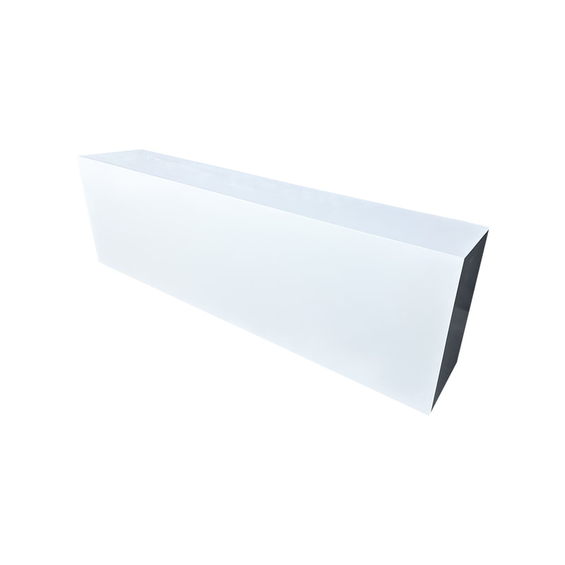 F-SQ101-WH Type 1 signing table in white with an open back