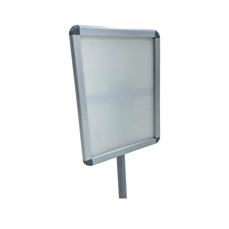 F-SS101-SI Type 1 A3 signage stand in silver with tilt top