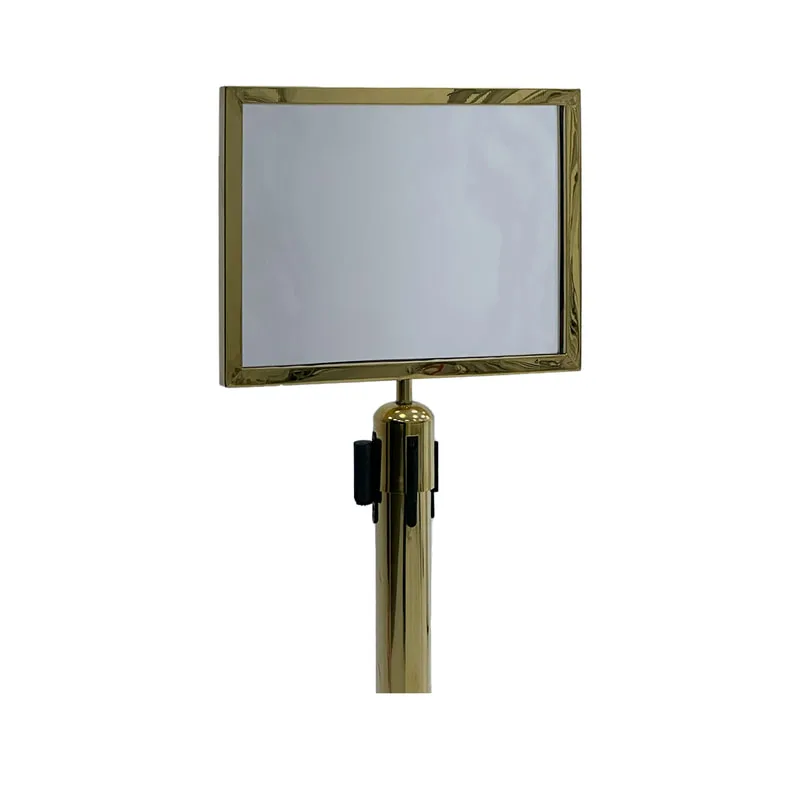 F-SS104-GD Type 3 A3 signage stand in gold with tilt top